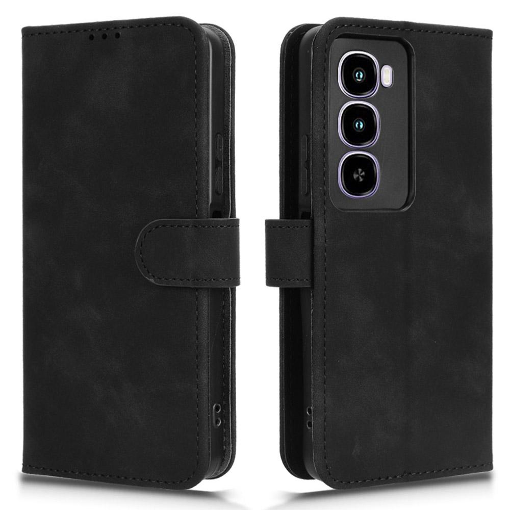 For itel City 100 4G Leather Case Skin Feel Anti Drop Wallet Flip Phone Cover