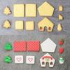 8pcs/set 3D Cookie Cutter Set DIY Biscuit Mold Cartoon Plastic Gingerbread House Mould  Chrismas