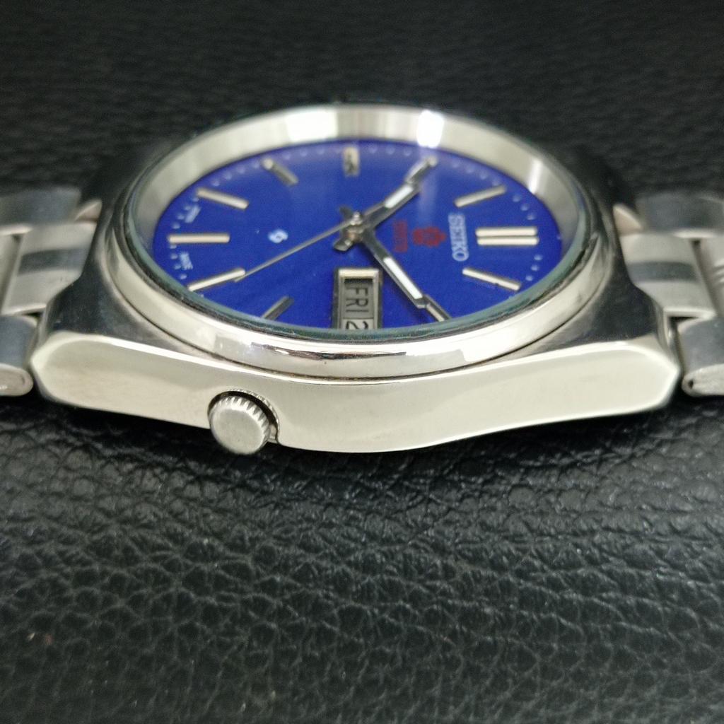 GENUINE VINTAGE SEIKO EXPO 70 AUTOMATIC JAPAN MENS BLUE DIAL WATCH A708784-1