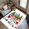 Christmas Family Fun Floor Rug Office Rug Design for Study Room Balcony Dining Room Living Rooms Anti-slip Rug Anime Office Decor Gift for Festivals
