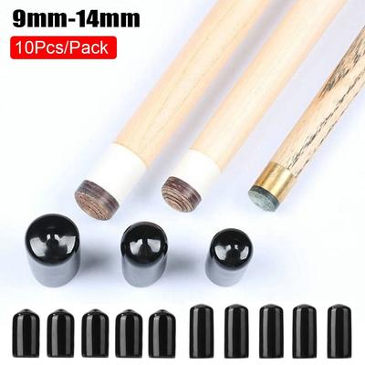 10pcs Protective Case Tip Cover Slip-on Billiards Pool Cue  Indoor Club Pub Family Game