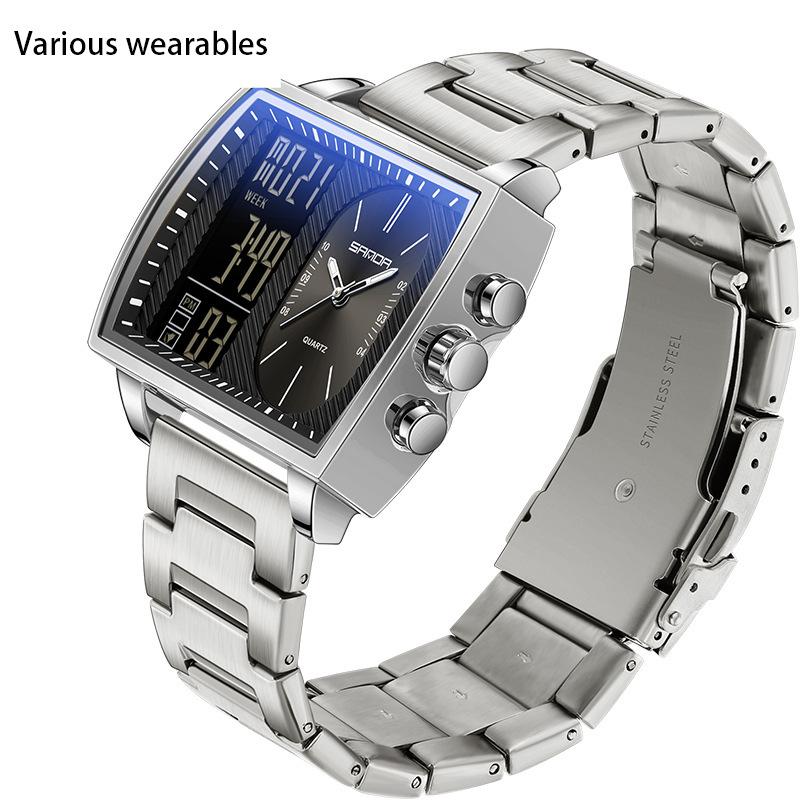 Outdoor sports watch student fashion multi-function electronic watch luminous Korean style personalized men's and women's electronic watch