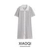 Fashion Style 2024 Summer New Arrival Women's Clothing Silm All-Matching Striped Polo Shirt Dress Short Skirt 0858156