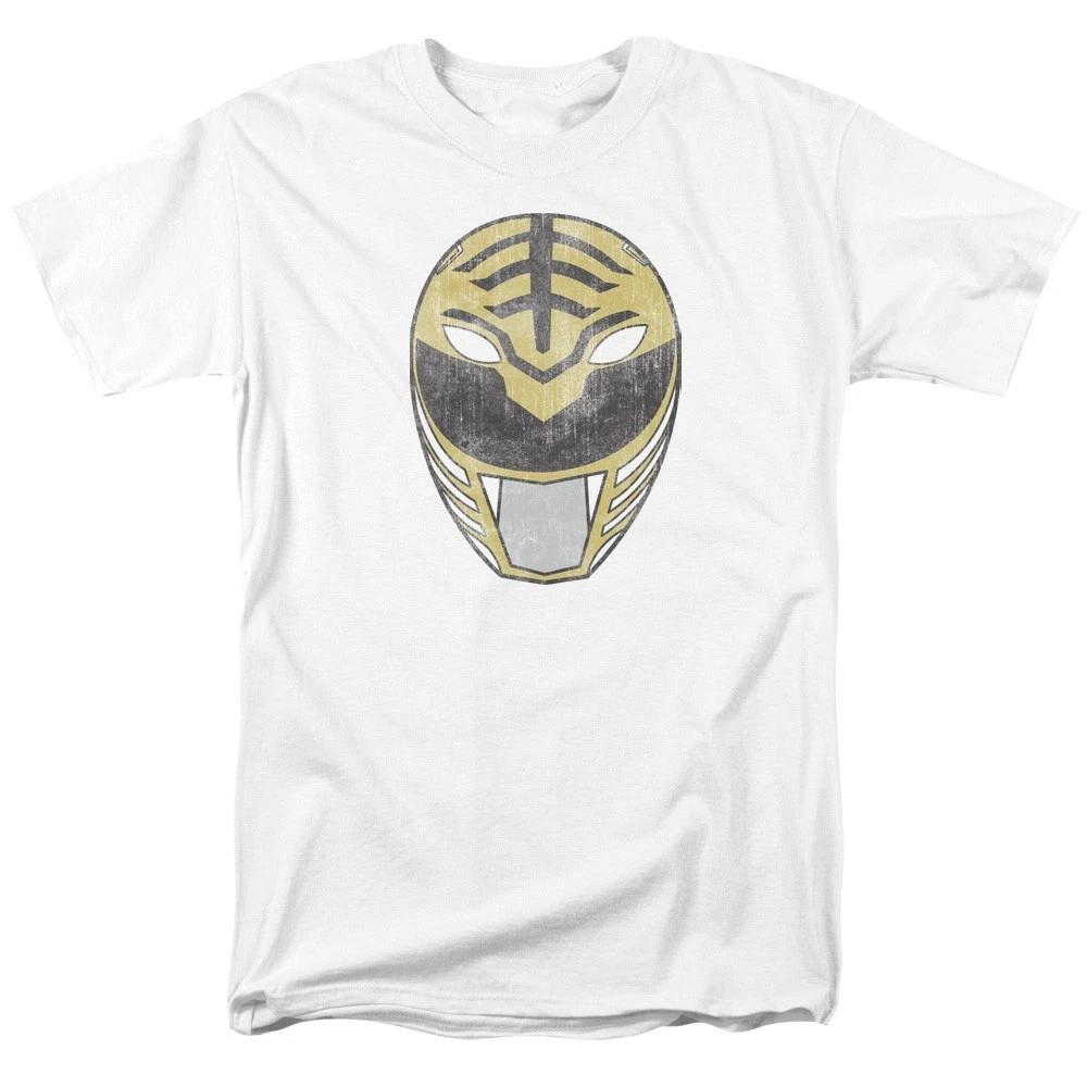 Power Rangers White Ranger Mask Men s T-Shirt Officially Licensed S-5XL Tee L