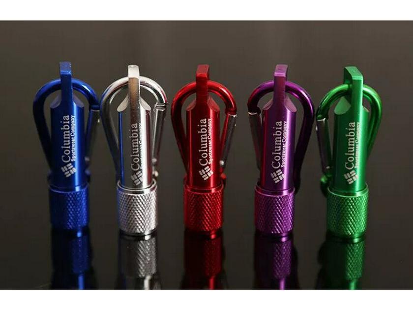 Colombia Mini LED Keychain Flashlight with Custom Logo and Carabiner