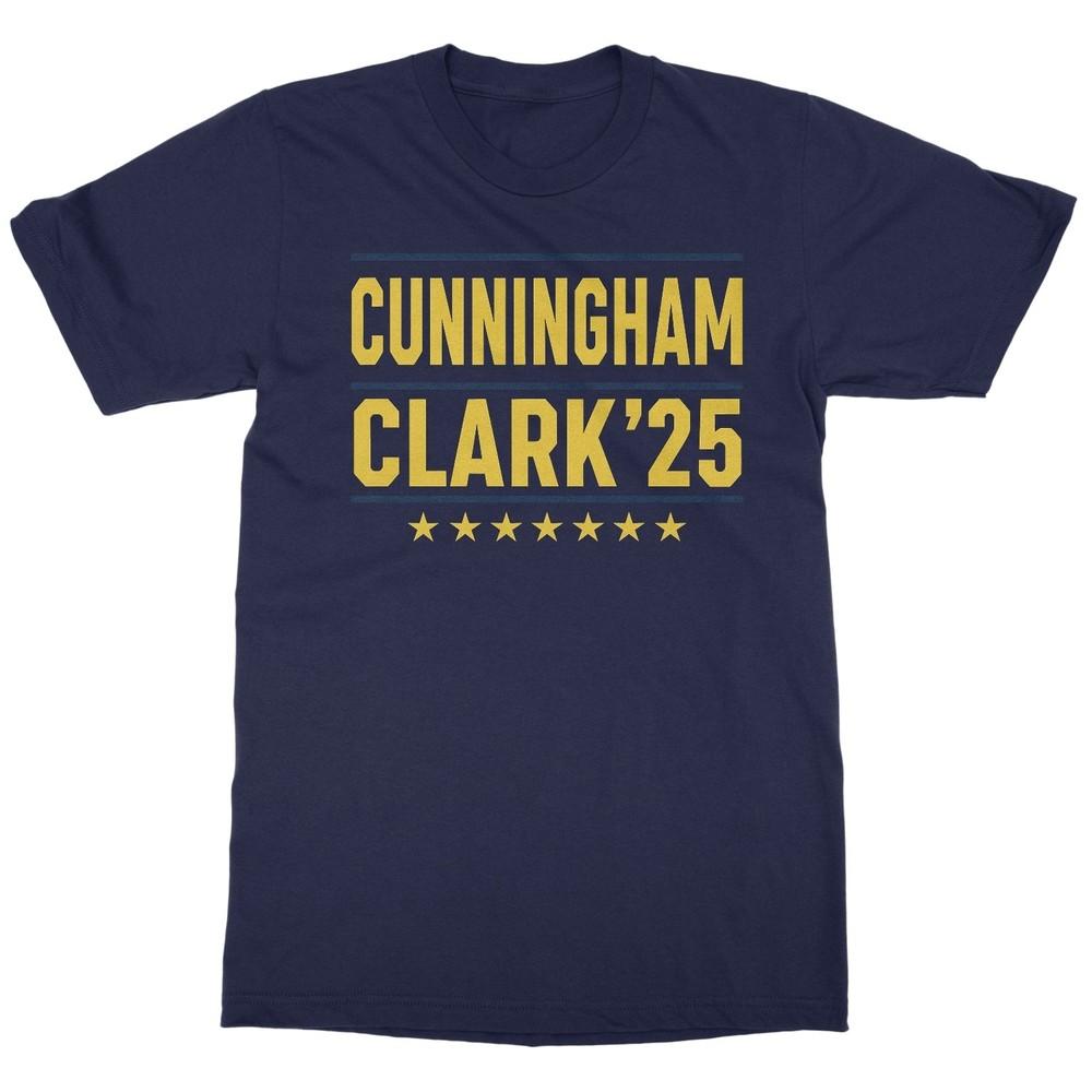 Вдохновлено Cunningham Clark 2025 - Унисекс футболка-трибьют дуэту из Индианы Унисекс футболка XXXL