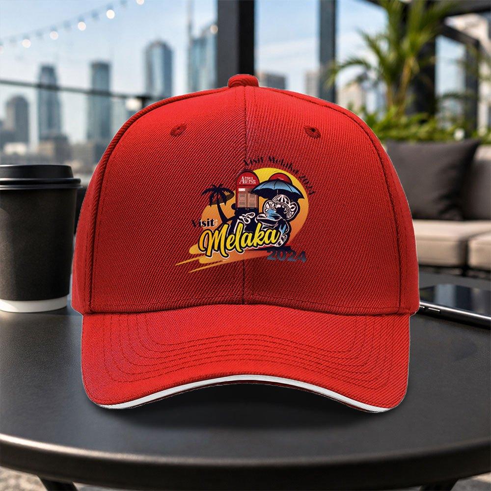 Malacca Travel 2024 Sandwich Baseball Cap Unisex Adjustable Duckbill Hat Lightweight Casual Outdoor Hat Multicolor