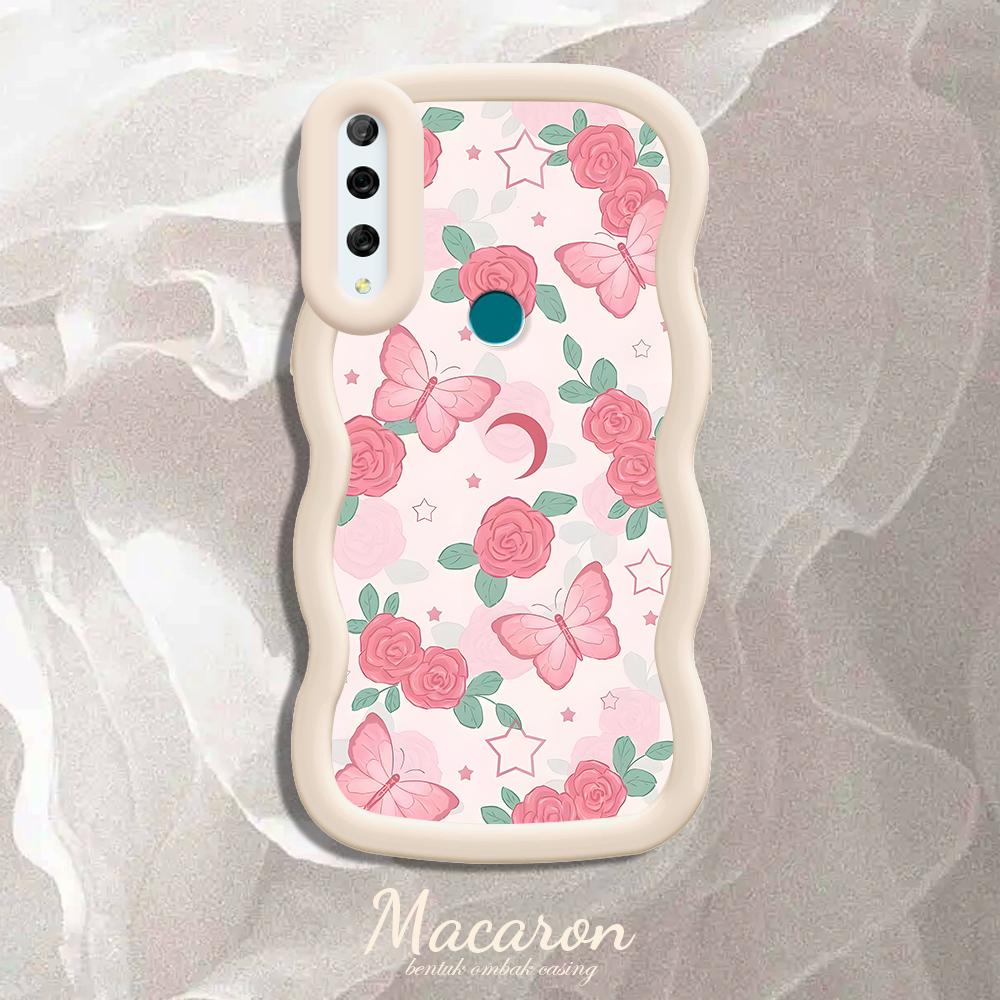 Painted Pattern Big Wave Edge Soft Silicone Material Macaron Phone Case Shockproof Protective Rubber Casing for iPhone Huawei Honor Infinix Tecno