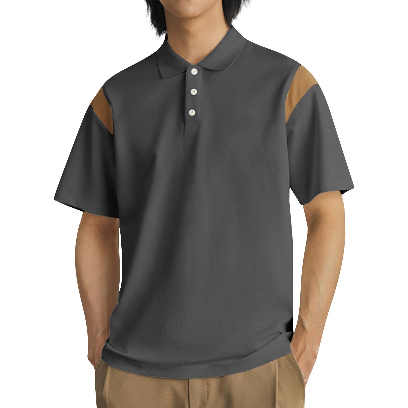 

Мужская летняя дышащая рубашка с короткими рукавами и культурой отдыха XXL серый