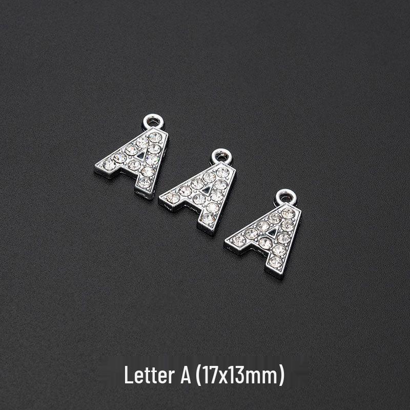 Alloy DIY English Letter & Number Necklace Pendant - Creative Jewelry & Handmade Accessories.