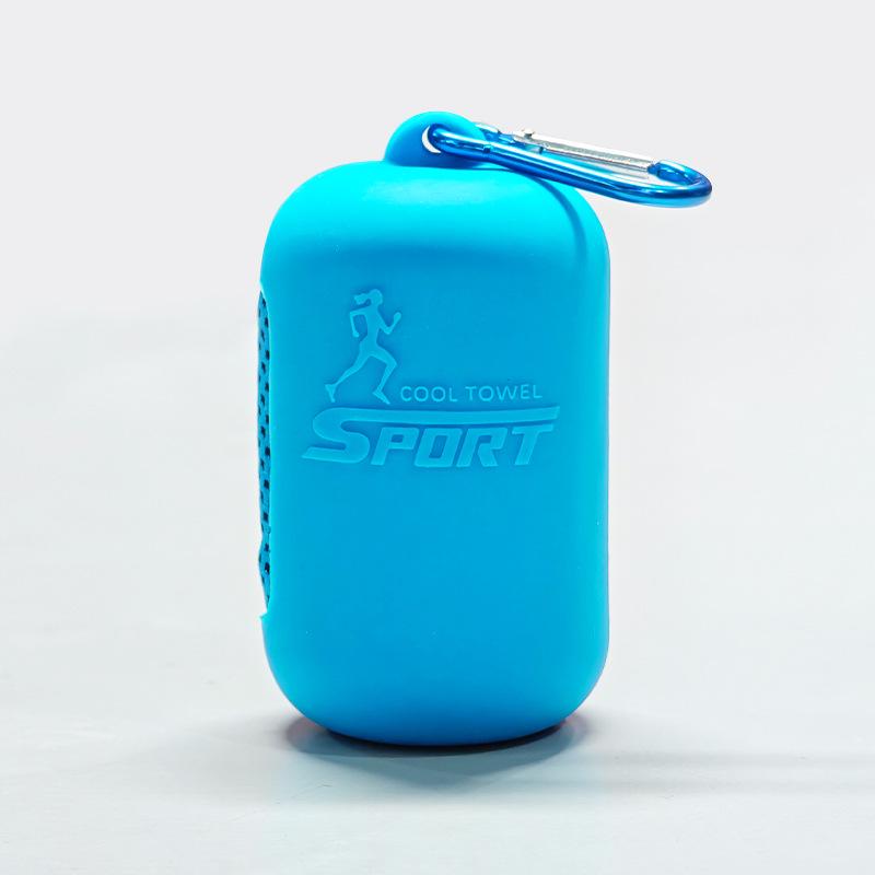 Portable Silicone Quick-Dry Cooling Towel Set with Breathable Storage Box