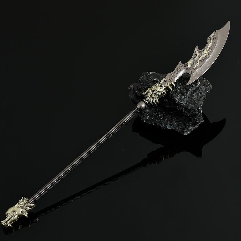 22cm/8.66in Samurai Knife Weapon Props Cosplay Anime Peripherals Metal Model Funny Collectible Hobbies Boys Outdoor Toys Sports