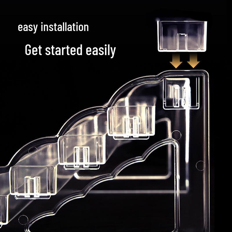 Mehrschichtiges transparentes Displayregal für Nagellack, Lippenstift und Kosmetik