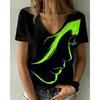 JPNTKY Women's Fashion Casual Short Sleeve V-Neck  Blouses & Shirts