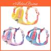 Pet Nylon Harness With Leather Back Support For Daily Walks And Easy Cleaning