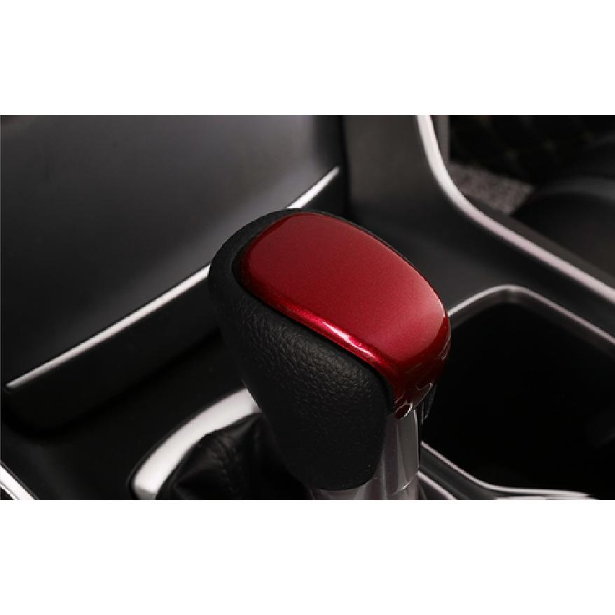 Fit For Honda Accord 2018- ABS Red Central Console Gear Shift Knob Trim 1PCS