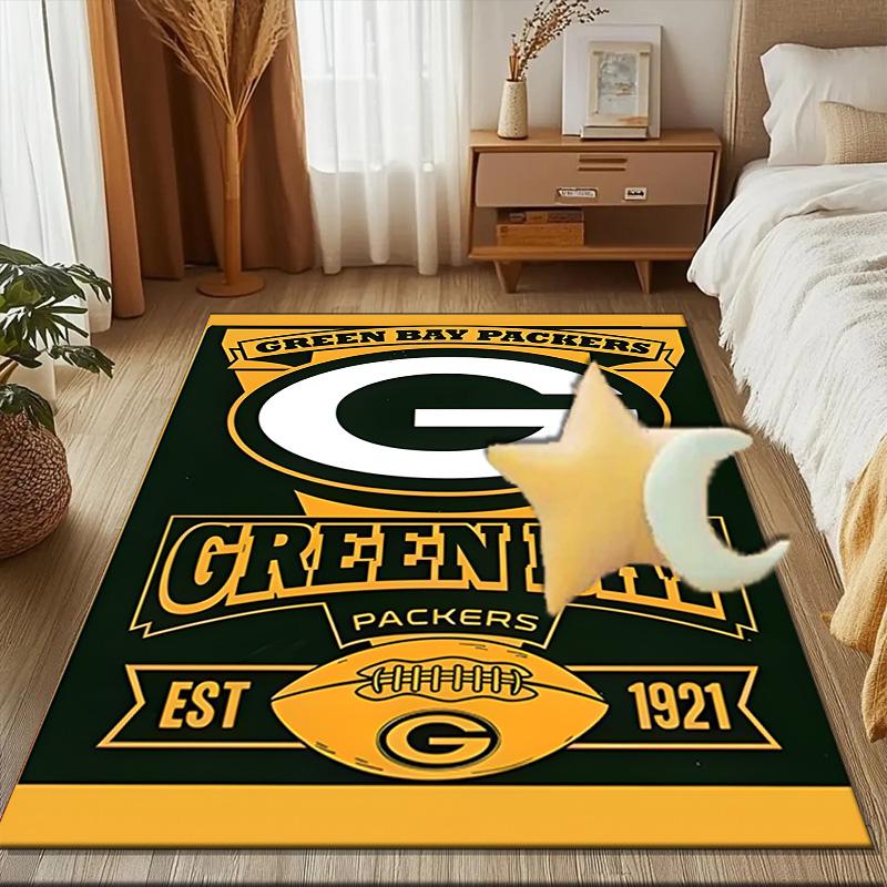 Green Bay Packers Pride Rug Game Carpet, Floor Mat for Bedroom Living Room Entryway Rug, Home Decor Idea Gift for Christmas birthday