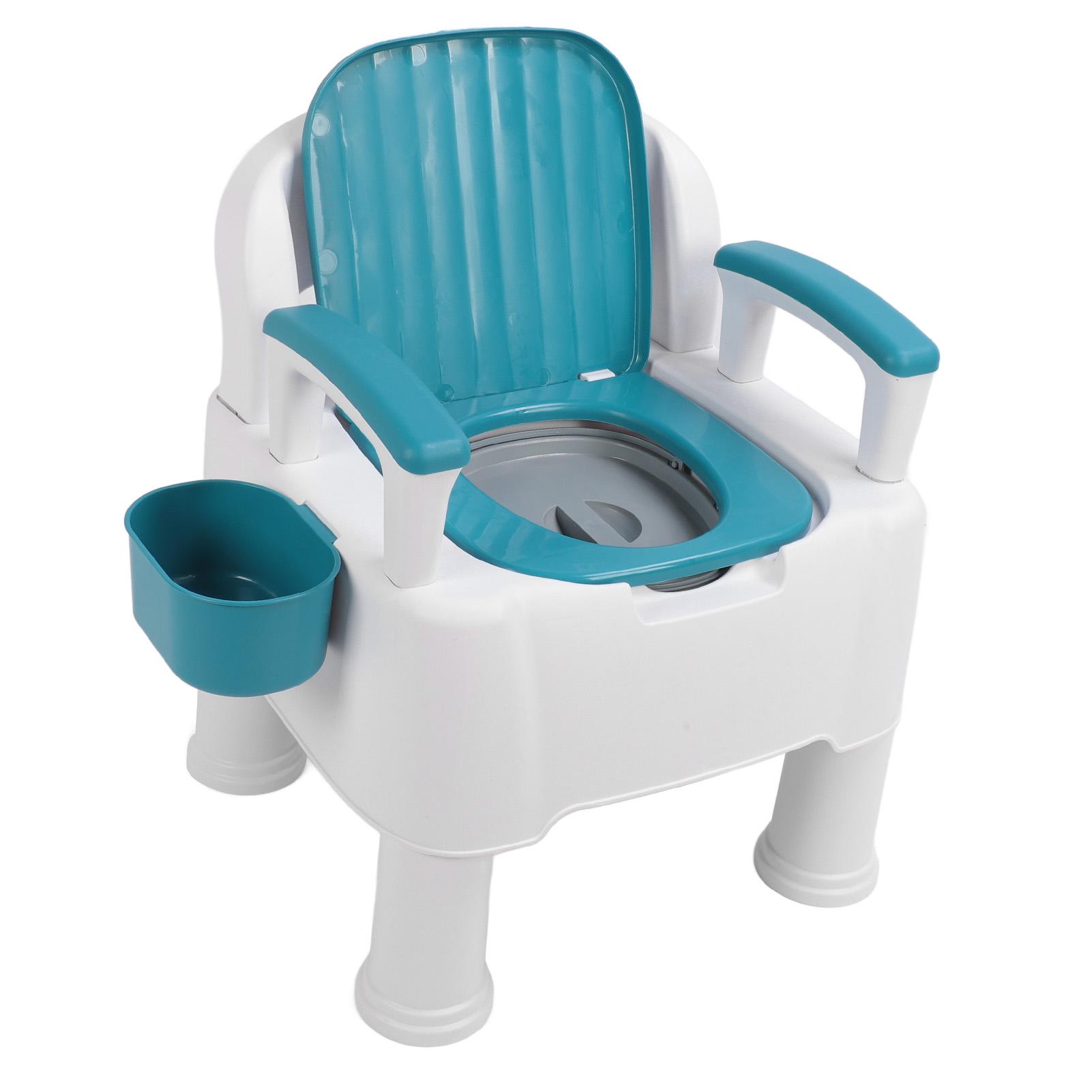 

Портативное сиденье для унитаза, антизапах, прикроватный мобильный твердый туалет для беременных женщин и пожилых людей, синий