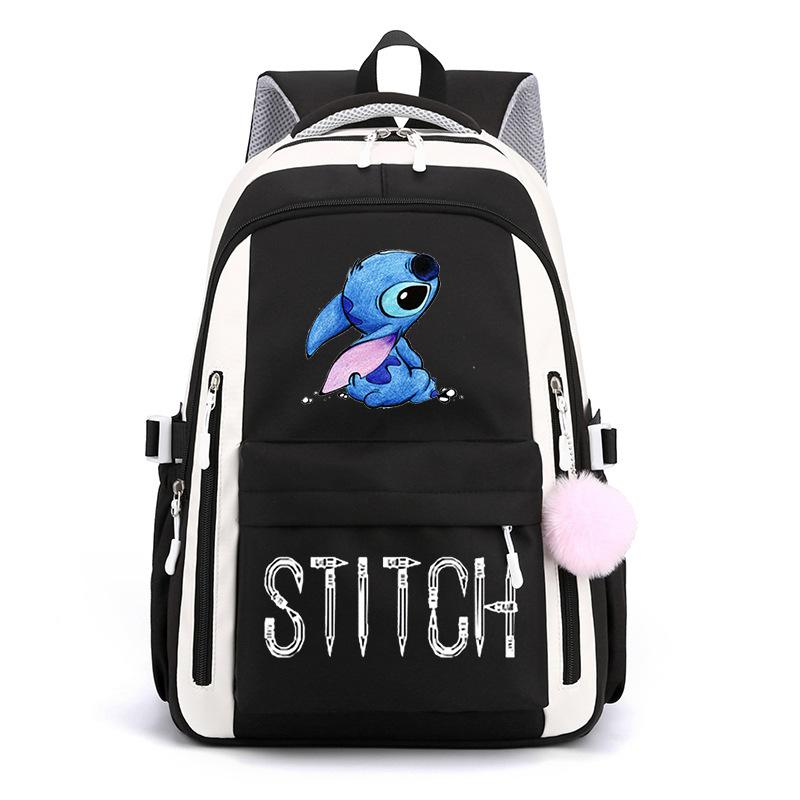 Cartoon Printed Casual Backpack High School Student Large Capacity Backpack