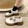 British style small leather shoes women's 2025 autumn new Japanese with skirt jk uniform shoes shallow mouth thick sole Mary Jane single shoes
