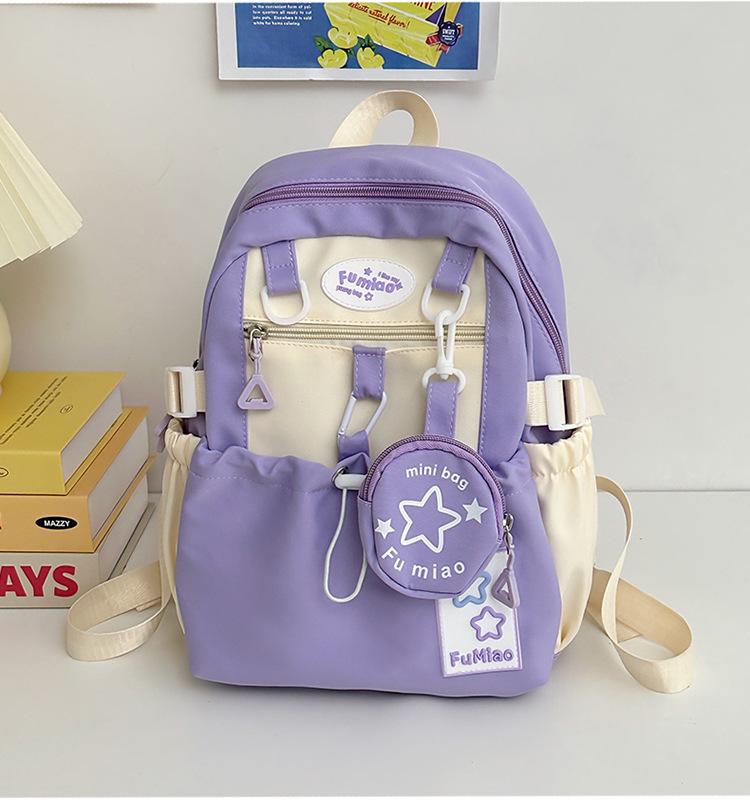 Schoolbag backpack cute girl schoolbag female Korean version star junior high school girl high school student large capacity high value backpack