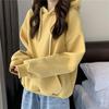 Autumn/Winter Women's Oversized Korean-Style Retro Zip-Up Hooded Cardigan