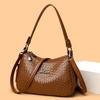 Autumn New Autumn Style Middle  Aged and Elderly Women's Bag Shoulder Crossbody Bag Soft Leather Women's Singles Bag