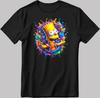 The Simpsons, Simpson Characters Short Sleeve White-Black Men's / Women F561