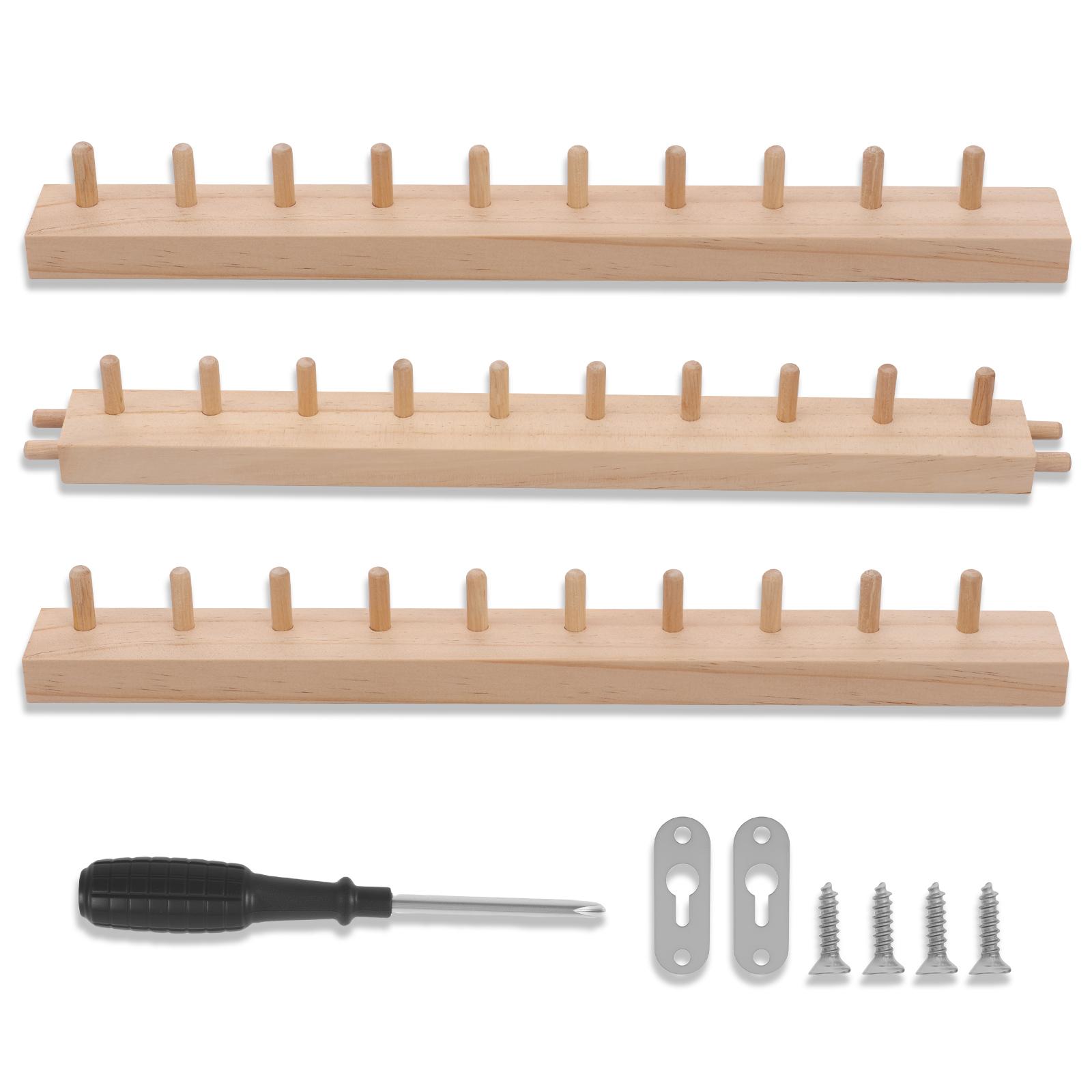 

1 шт. Складной деревянный ткацкий станок Рама для ручного вязания Регулируемая деревянная рама для ткачества Набор рам для объемного вязания для любителей DIY-рукоделия