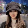 Women's Autumn/Winter Plush Fisherman Beret - Trendy Thick Warm Japanese-Style Octagonal Hat