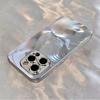 Metal Petal Electroplated Silver Phone Case For iPhone 18 17Air 17 16 15 14 13 12 11 Pro Max Plus 16E XR 7 8 X Glass Back Cover
