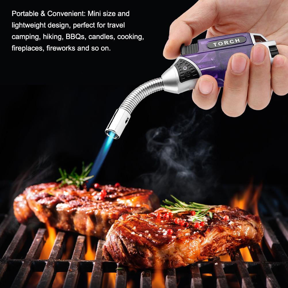Electric Windproof Gas Lighter BBQ Stove Cooker Igniter (Transparent)