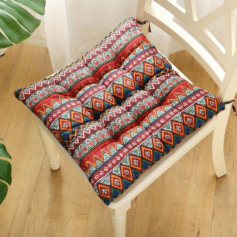 

Soft & Comfortable Square Seat Cushion with Strap - Perfect for Office and Home Chairs, Polyester Dining Mat красный