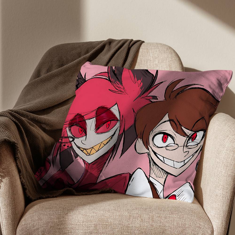 wicked Alastor H-Hazbin Hotel pillow cover living room sofa cushion cover bedroom room bed pillow cover home decoration