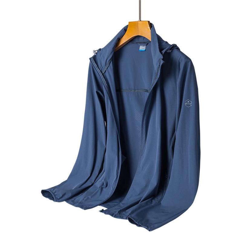 Unisex UPF40+ Waterproof Windbreaker with Detachable Hood – Skin-friendly UV Protection for Summer 2XL