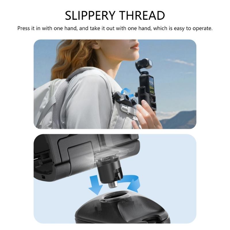 Quick Release Backpack Clip Mount For Pocket 3 Action Cameras Secure Stabilizing Attachment Easy Installation
