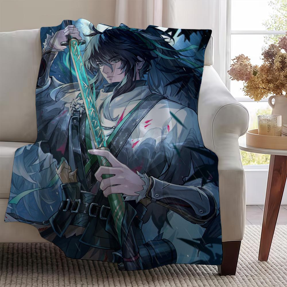 Blanket Throw Super Cosy Plush Living Room Wuthering Qiuyuan Sofa Couch Waves Childish Birthday Gifts