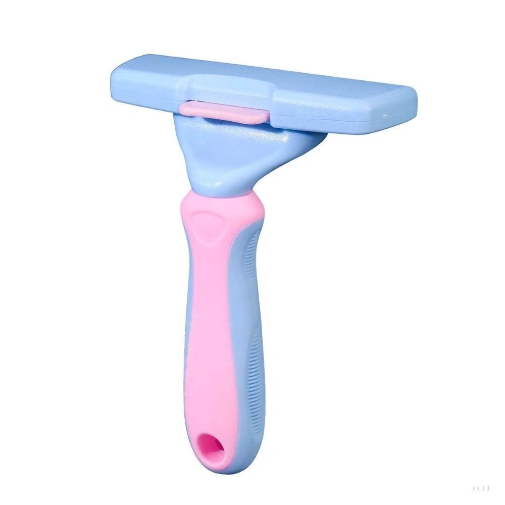 

Curved Design Pet Hair Remover Comb One Click Hair Removal Dog Brush Cat Hair Care S розовый