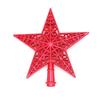 20cm Electroplated 3D Christmas Tree Topper - Five-pointed Star