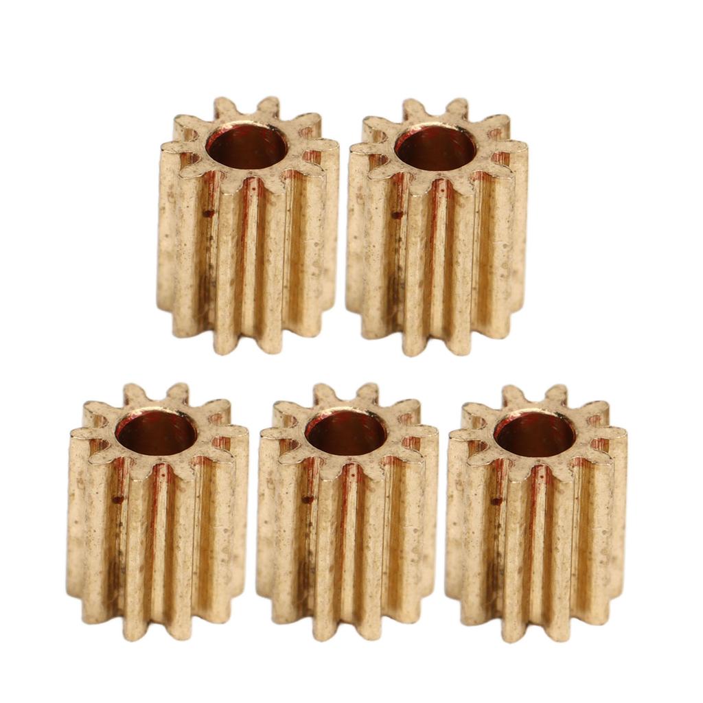5PCS RC Car Brushed Motor Gear Brass 10T Motor Gear for Axial SCX24 124 RC Crawler Car