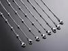 Wholesale 10pcs/lot Width 1.5mm 2mm Tiny Beaded Chain Stainless Steel Link Chain for Necklaces Bracelets Foot Jewelry