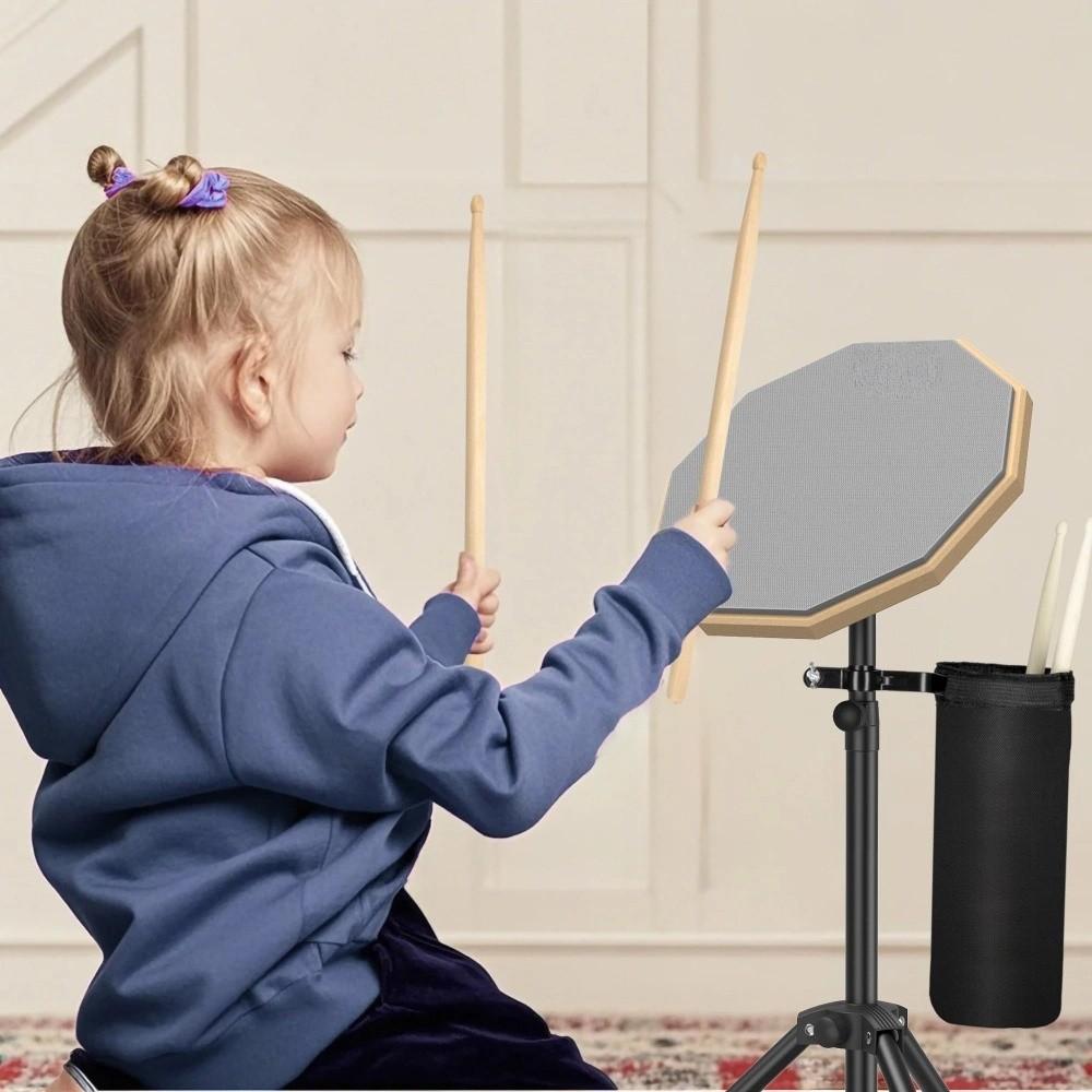 Pad de Prática de Bateria de 8 Polegadas de Dupla Face Treinador de Bateria Muda de Alta Qualidade Conjunto de Suporte de Bateria