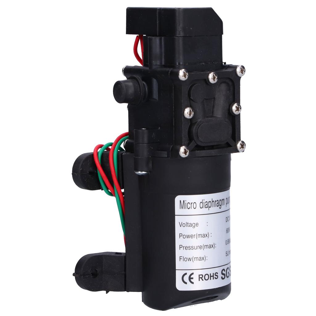 12V Water Pressure Diaphragm Pump 60W Self Priming Booster Sprayer Pump for Garden Irrigation Swimming Pools