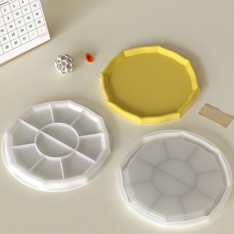 Octagonal Silicone Plate Mold Container Moulds for Crafting Decorative Trays Jewelry Dishes Resin Casting Projects
