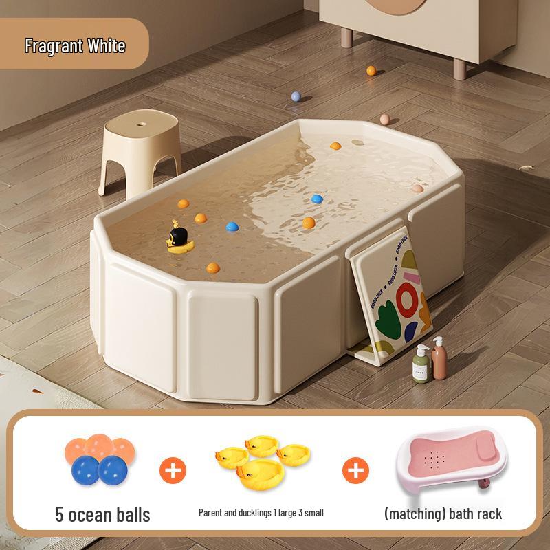 

Складная детская ванночка Jiami: Большой размер для возраста 0-5 лет, Сидячее и лежачее положение, Интегрированный дизайн для новорожденных