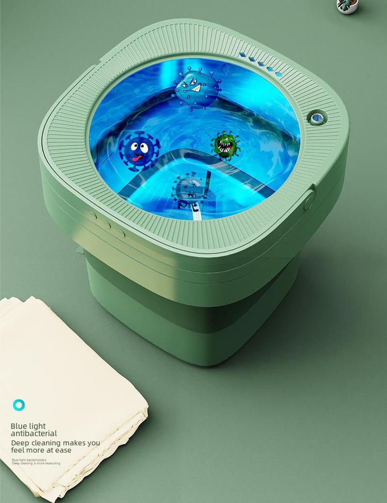 8.0L Portable Folding Washer & Dryer for Baby Clothes and Socks