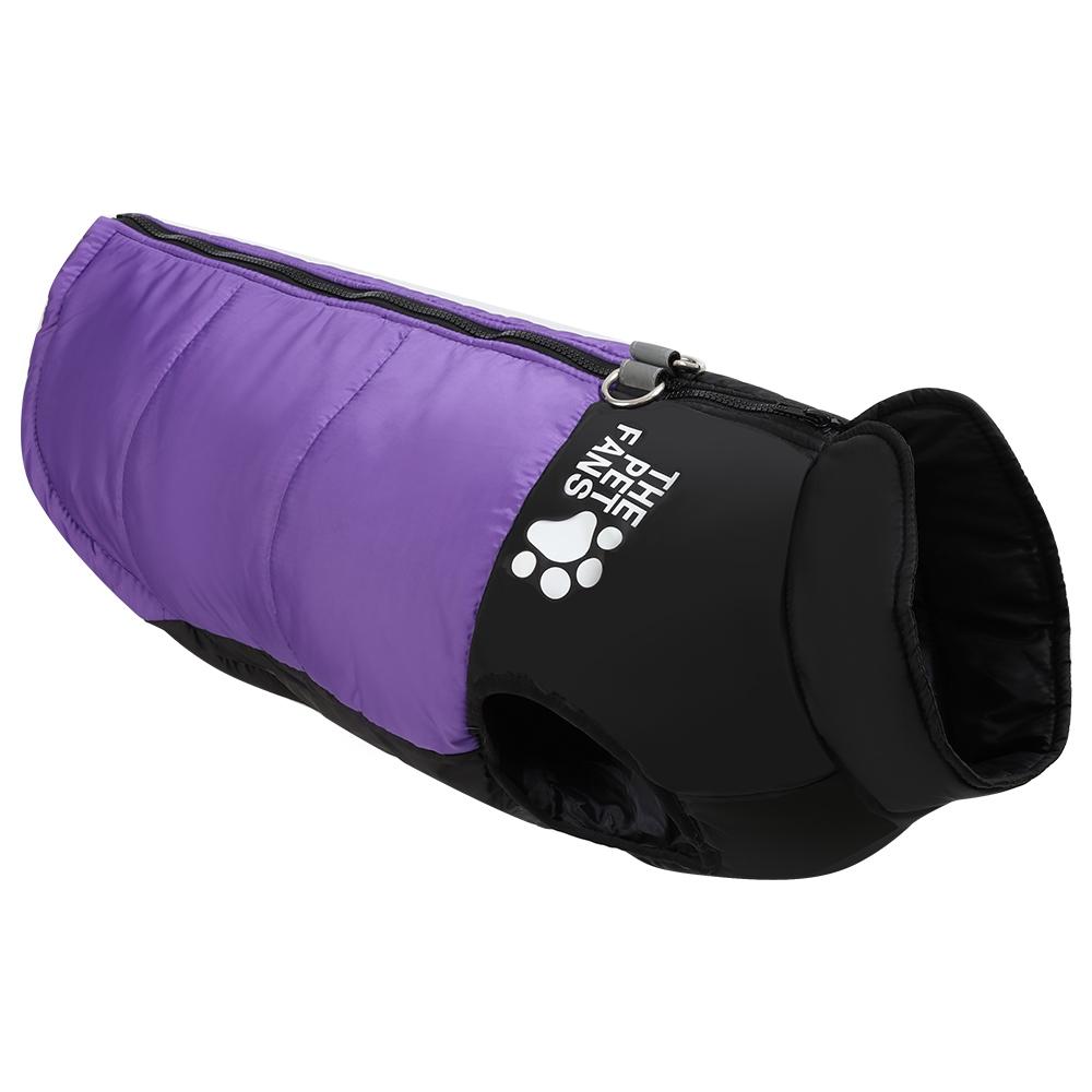 

Winter Pet Jacket Coat Soft Waterproof Apparel Reflective Dog Zipper Costume With D-ring For Large Dog Labrador Golden Retriever 2XL фиолетовый