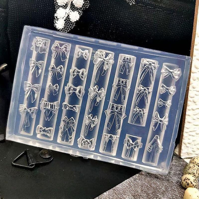 

Милый бант 3D силиконовая прозрачная форма для ногтей, милые животные, кошачьи ногти, шаблон для лепки, инструмент для дизайна маникюра, украшение для DIY нейл-арта