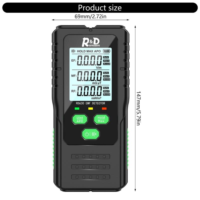 Radiation Meter,Digital Electromagnetic Field Radiation DetectorElectromagnetic Paranormal Device Tester
