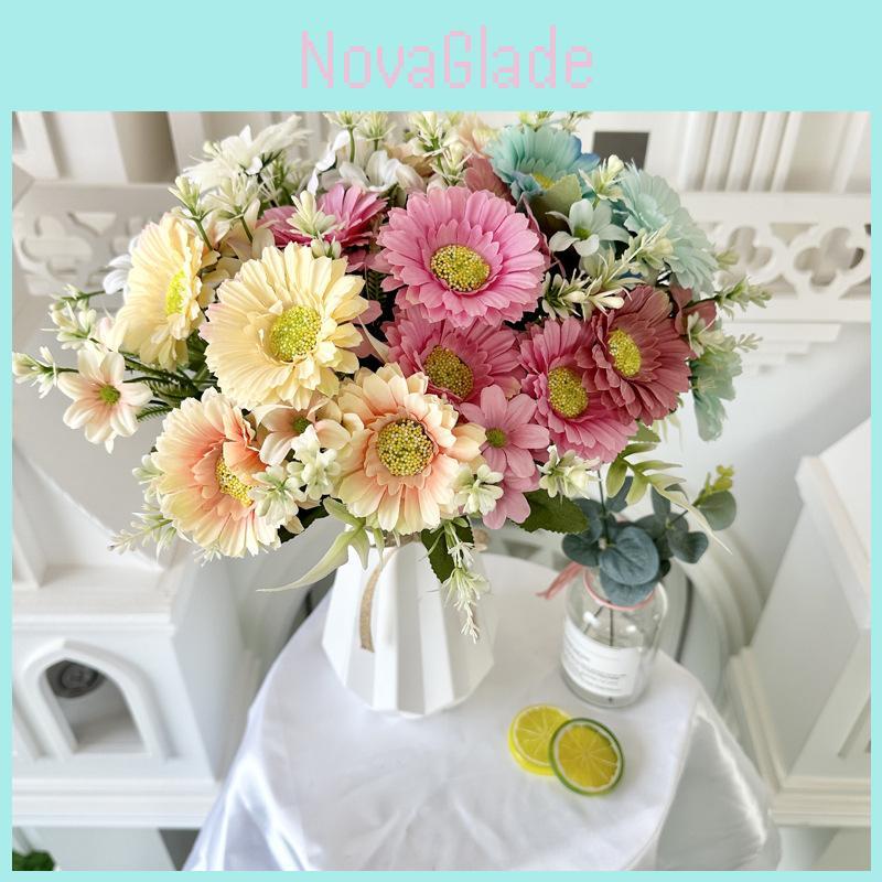 Artificial Peace Chrysanthemum Morifolium Home Decor Tabletop Flower For Wedding And Event Decor